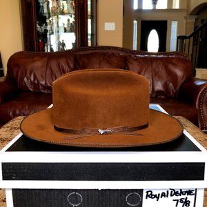 Stetson Open Road Royal Deluxe Cognac (Flaw) 7 5/8 Great Western Style!